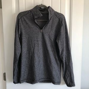 lululemon Marled grey half zip top